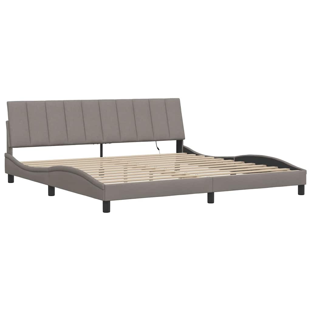 Okvir za krevet bez madraca Hanko smeđesivi 200x200 cm od tkanine