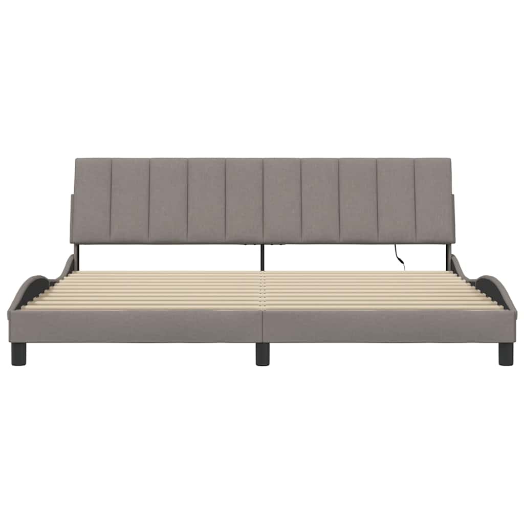 Okvir za krevet bez madraca Hanko smeđesivi 200x200 cm od tkanine