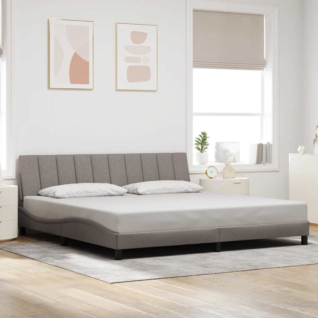 Okvir za krevet bez madraca Hanko smeđesivi 200x200 cm od tkanine