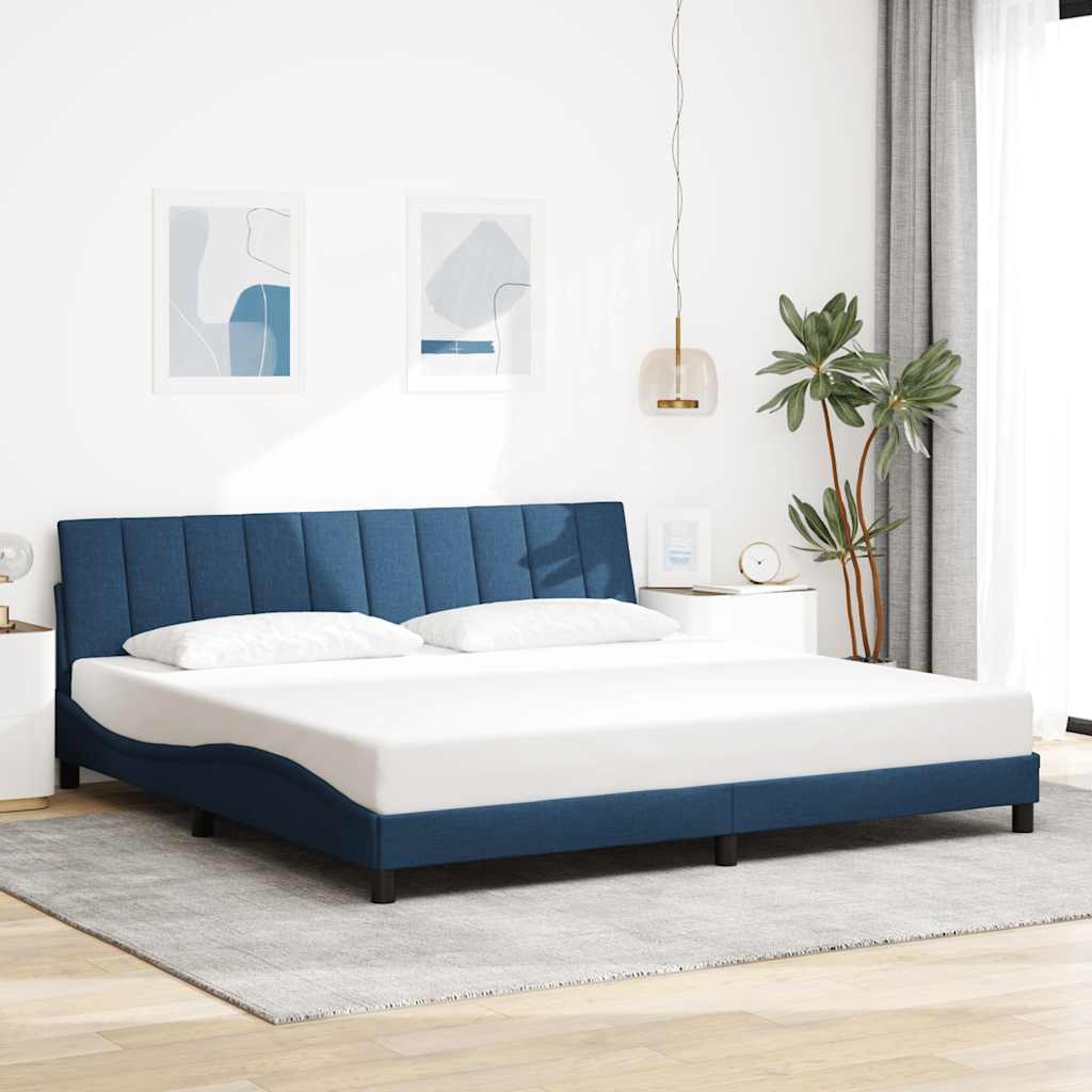 Okvir za krevet bez madraca Hanko plavi 200x200 cm od tkanine