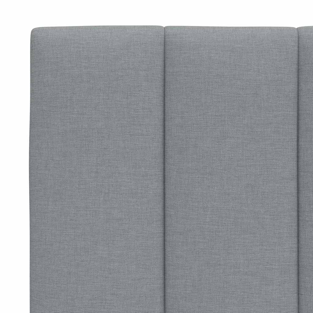 Krevet s madracem Hanko svjetlosivi 90x200cm tkanina