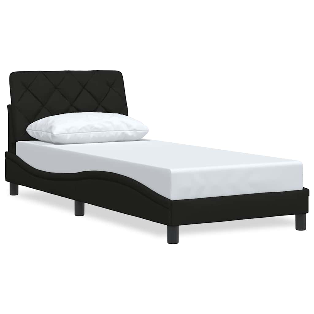 Okvir za krevet bez madraca crni 80x200cm od tkanine