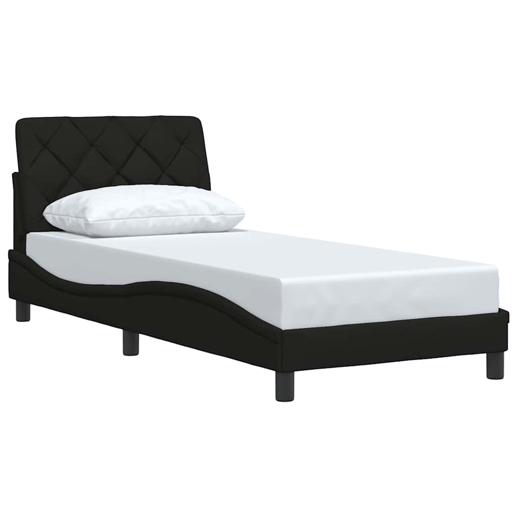 Okvir za krevet bez madraca crni 90x200cm od tkanine