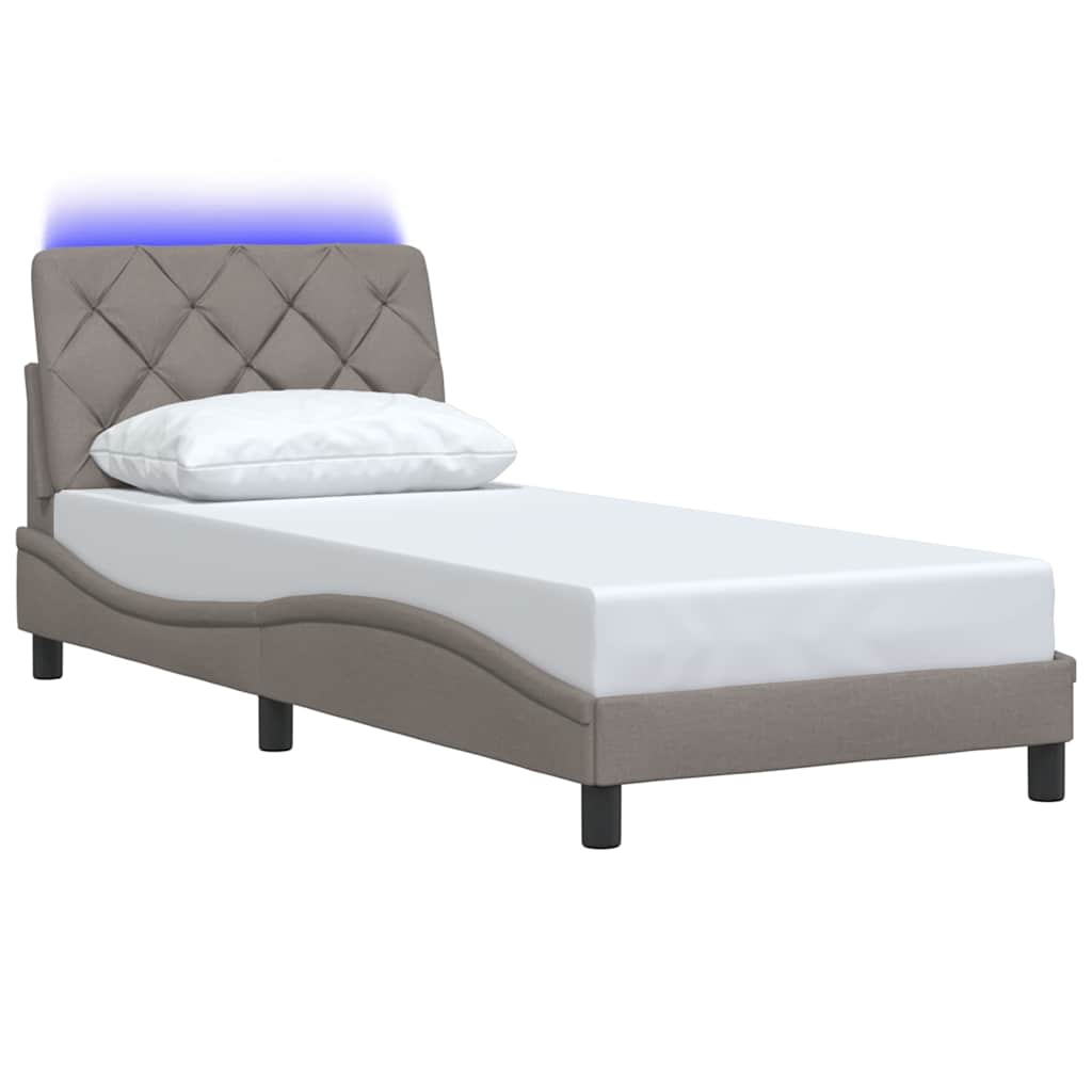 Okvir kreveta s LED-om bez madraca 90x200cm tkanine