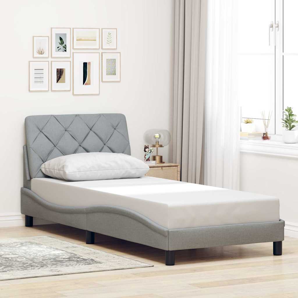Okvir kreveta s LED-om bez madraca 100x200 cm od tkanine