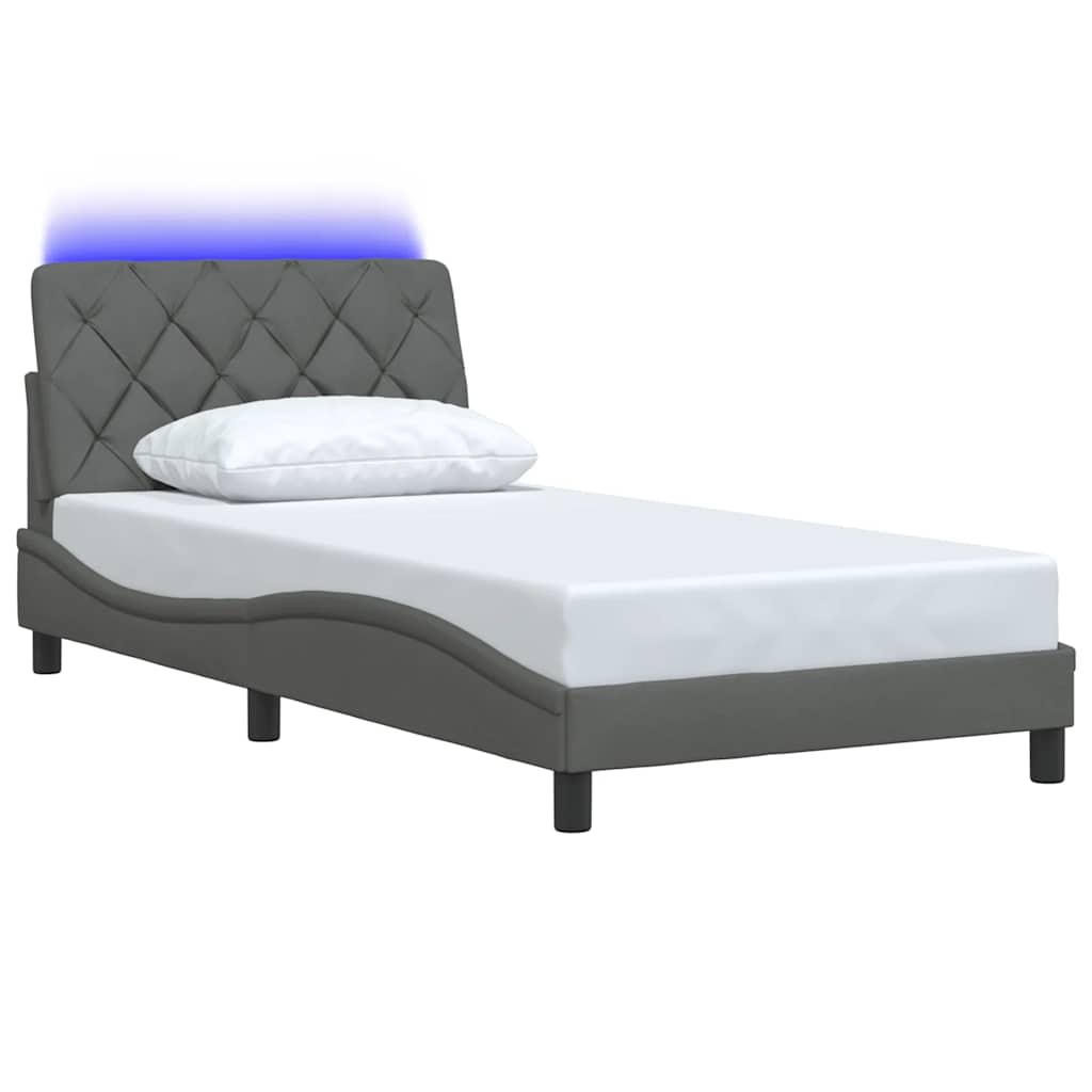 Okvir kreveta s LED-om bez madraca 100x200 cm od tkanine