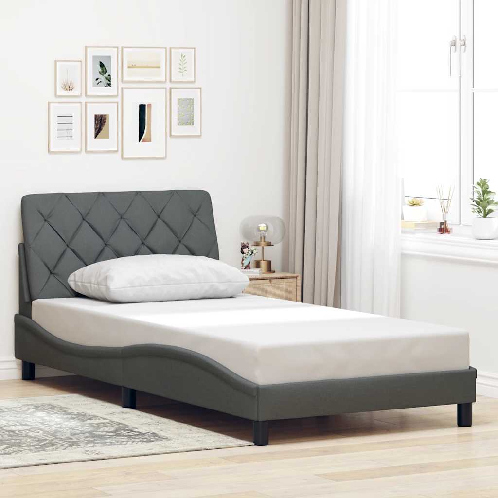 Okvir kreveta s LED-om bez madraca 100x200 cm od tkanine