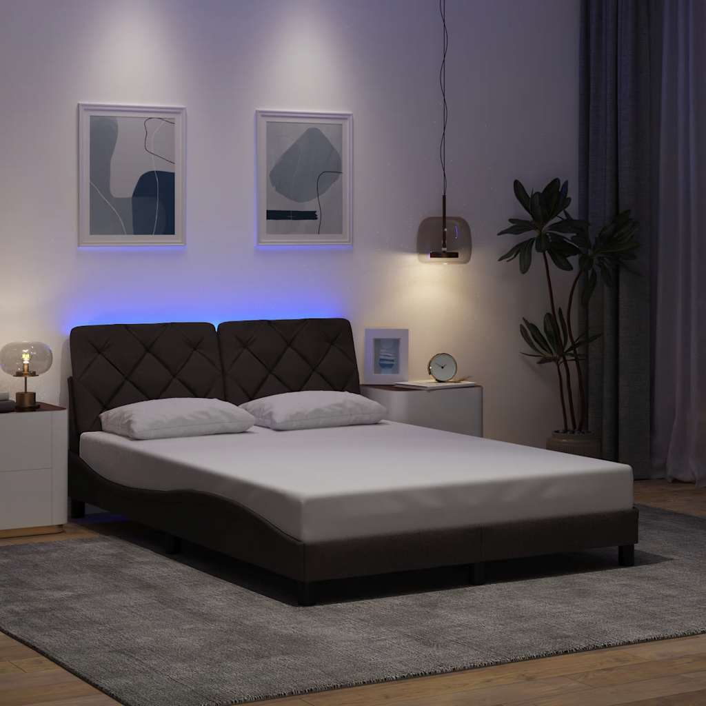 Okvir kreveta s LED-om bez madraca 120 x 200 cm od tkanine