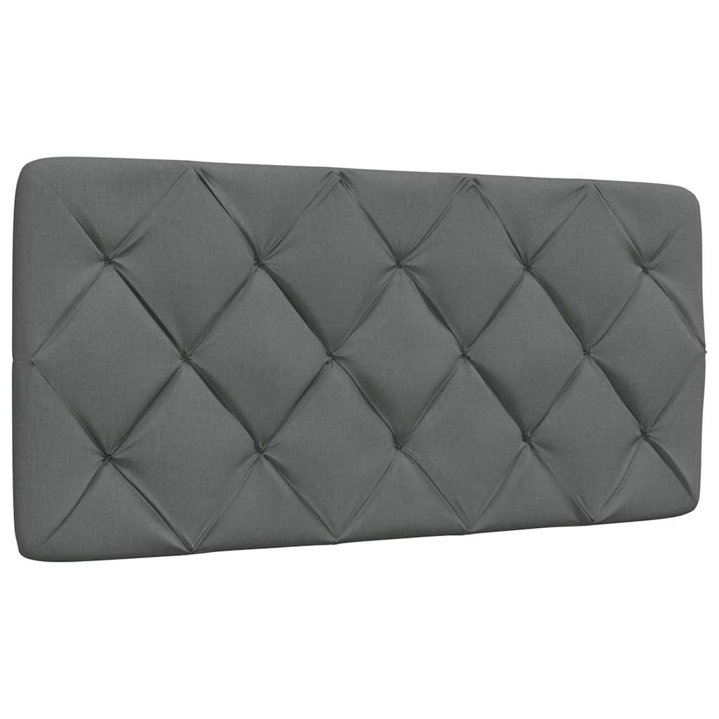 Krevet s madracem tamnosivi 100 x 200 cm od tkanine