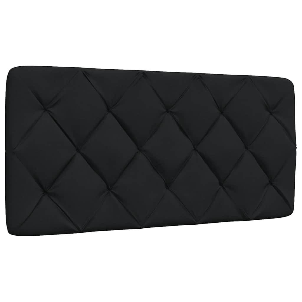 Krevet s madracem crni 100 x 200 cm od tkanine