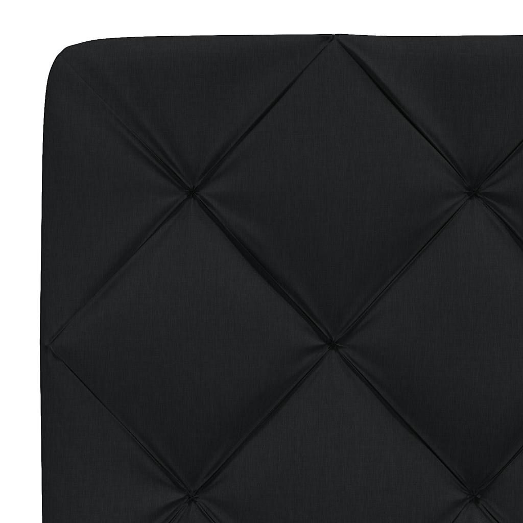 Krevet s madracem crni 120 x 200 cm od tkanine