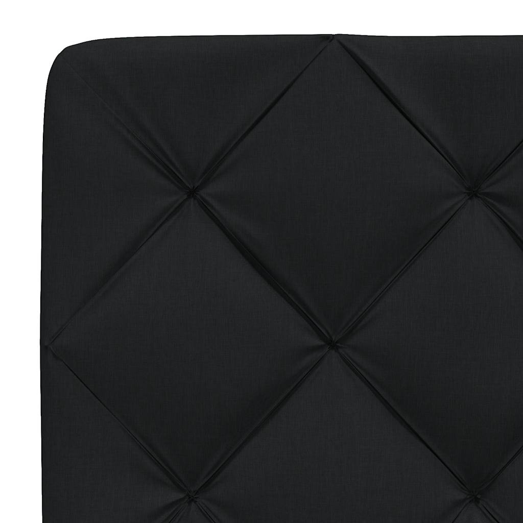 Krevet s madracem crni 160x200 cm od tkanine