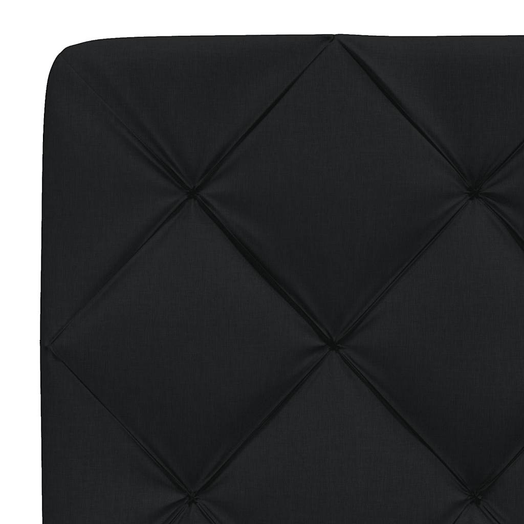 Krevet s madracem crni 180x200 cm od tkanine