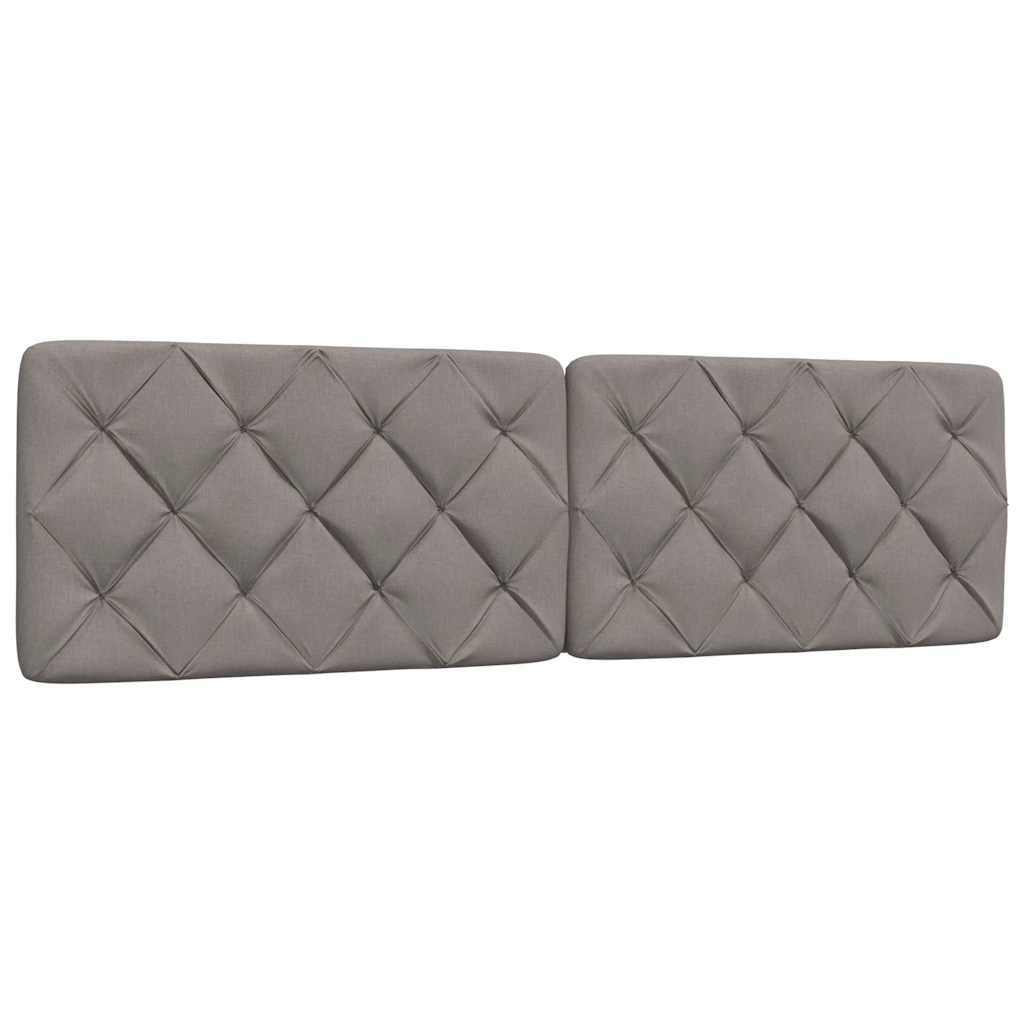 Krevet s madracem smeđesivi 200x200 cm od tkanine