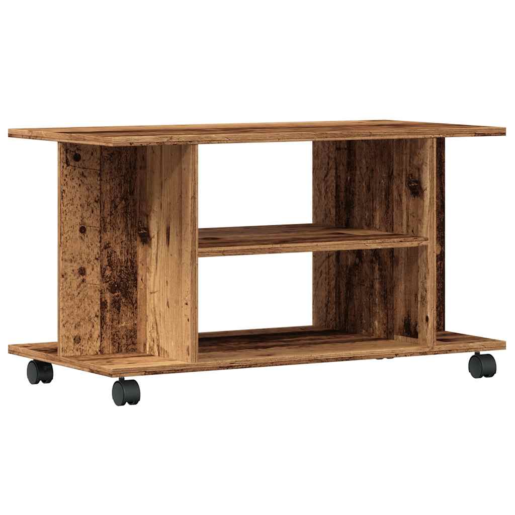 TV ormarić s kotačićima staro drvo 80x40x45cm konstruirano drvo