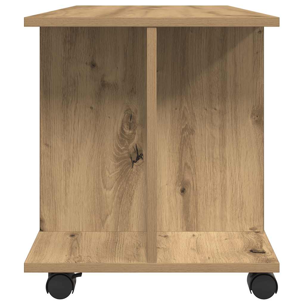TV ormarić s kotačićima Artisan hrast 80x40x45 cm izrađeno drvo