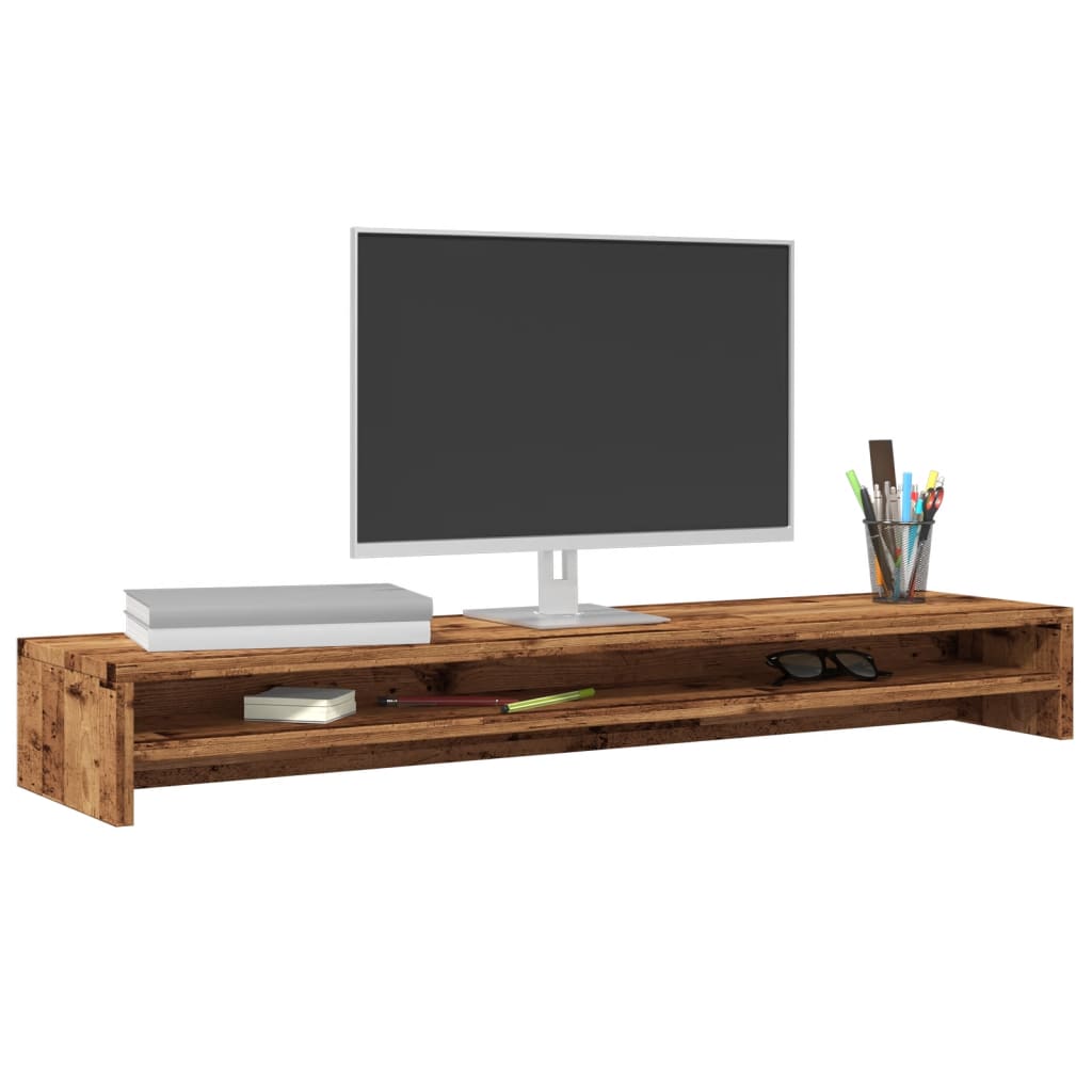 Stalak za monitor boja drva 100 x 24 x 13 cm konstruirano drvo