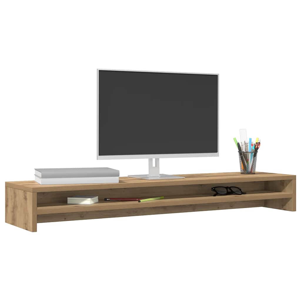 Stalak za monitor Artisan hrast 100x24x13 cm Konstruirano drvo