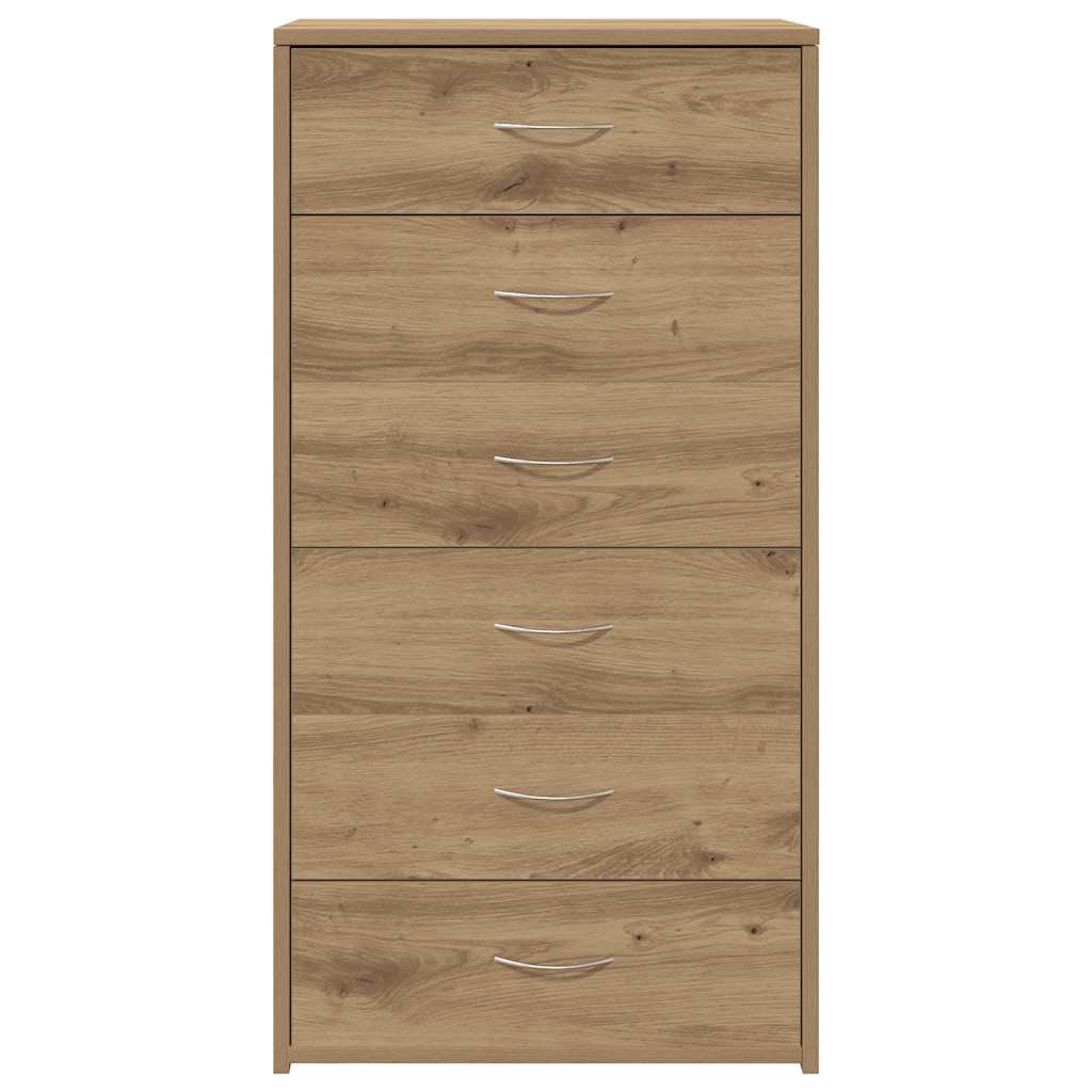 Komoda sa 6 ladica Artisan hrast 50x34x96 cm izrađeno drvo