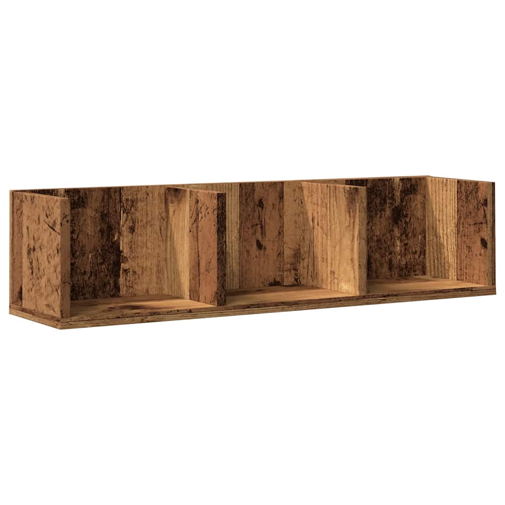 CD zidna polica staro drvo 75x18x18 cm konstruirano drvo