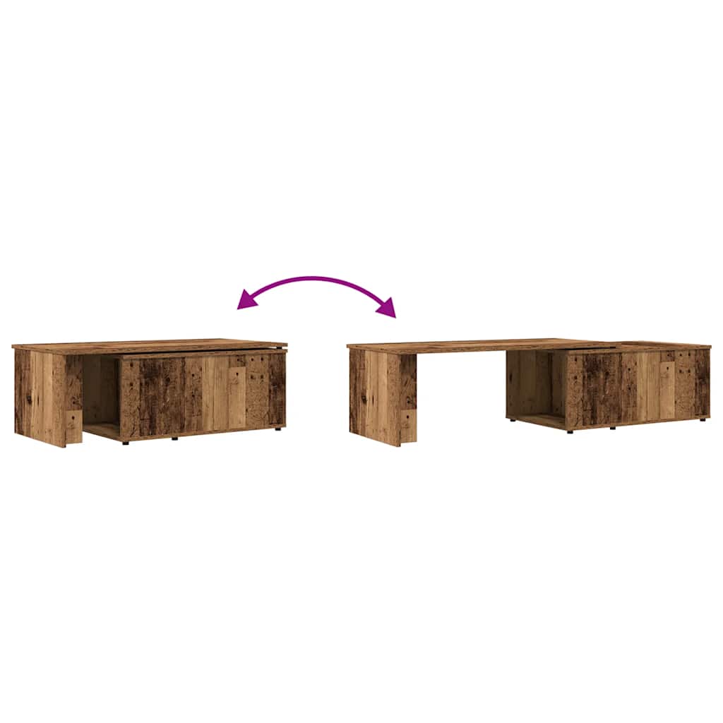 Stol za kavu staro drvo 150x50x35 cm konstruirano drvo