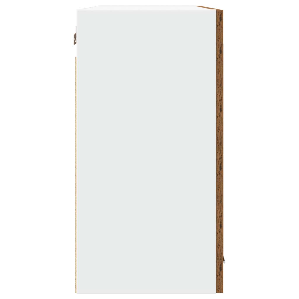 Viseći stakleni ormarić "Lyon" Staro drvo 80x31x60 cm Konstruirano drvo