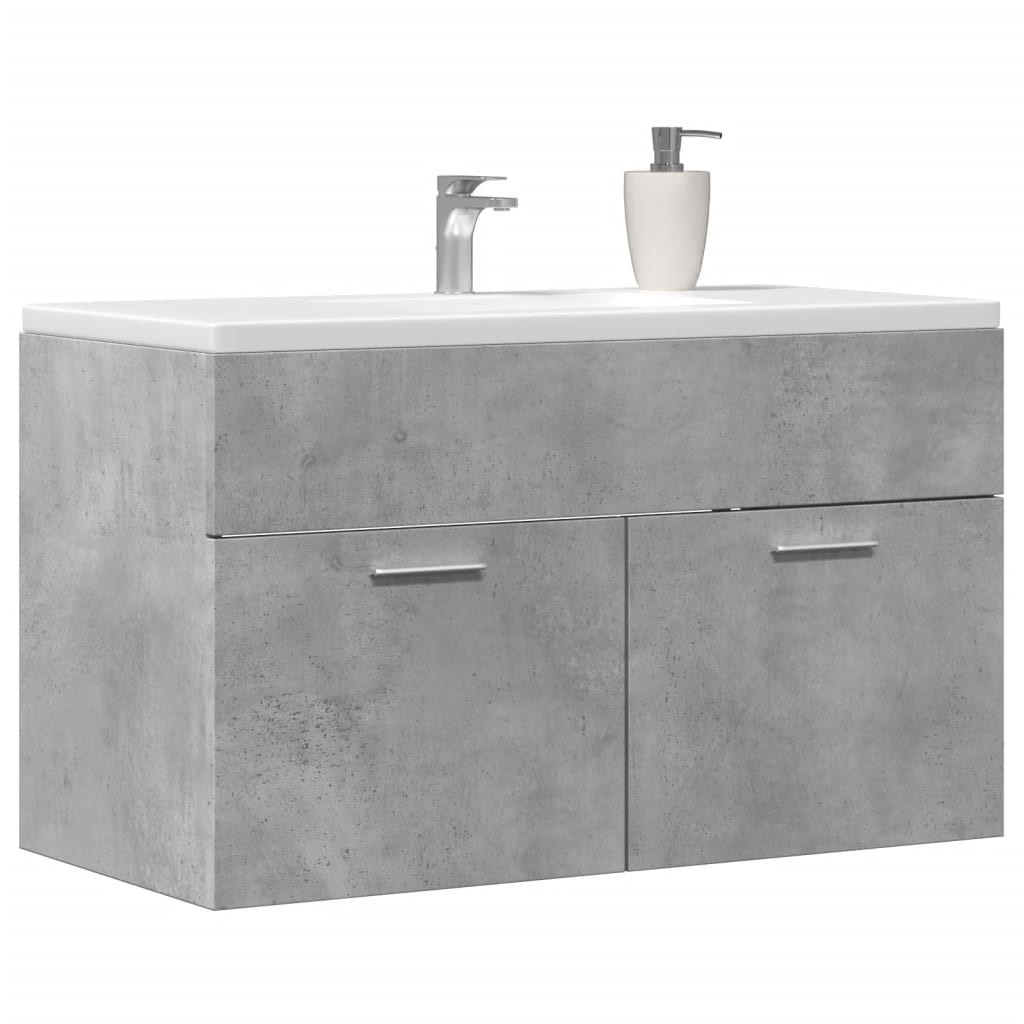 Ormarić za umivaonik siva boja betona 80 x 38,5 x 46 cm iverica
