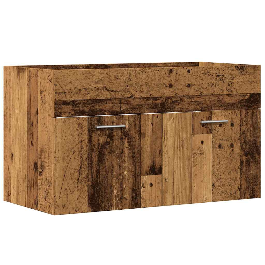 Kupaonski ormarić za umivaonik staro drvo konstruirano drvo Smeđa 80 x 38.5 x 46 cm