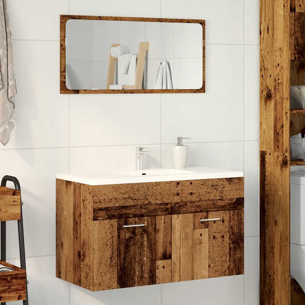 Kupaonski ormarić za umivaonik staro drvo konstruirano drvo Smeđa 80 x 38.5 x 46 cm