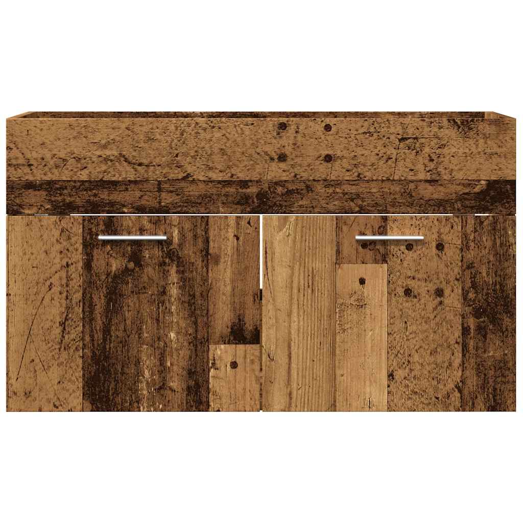 Kupaonski ormarić za umivaonik staro drvo konstruirano drvo Smeđa 80 x 38.5 x 46 cm