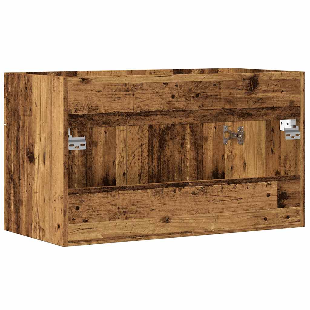 Kupaonski ormarić za umivaonik staro drvo konstruirano drvo Smeđa 80 x 38.5 x 46 cm