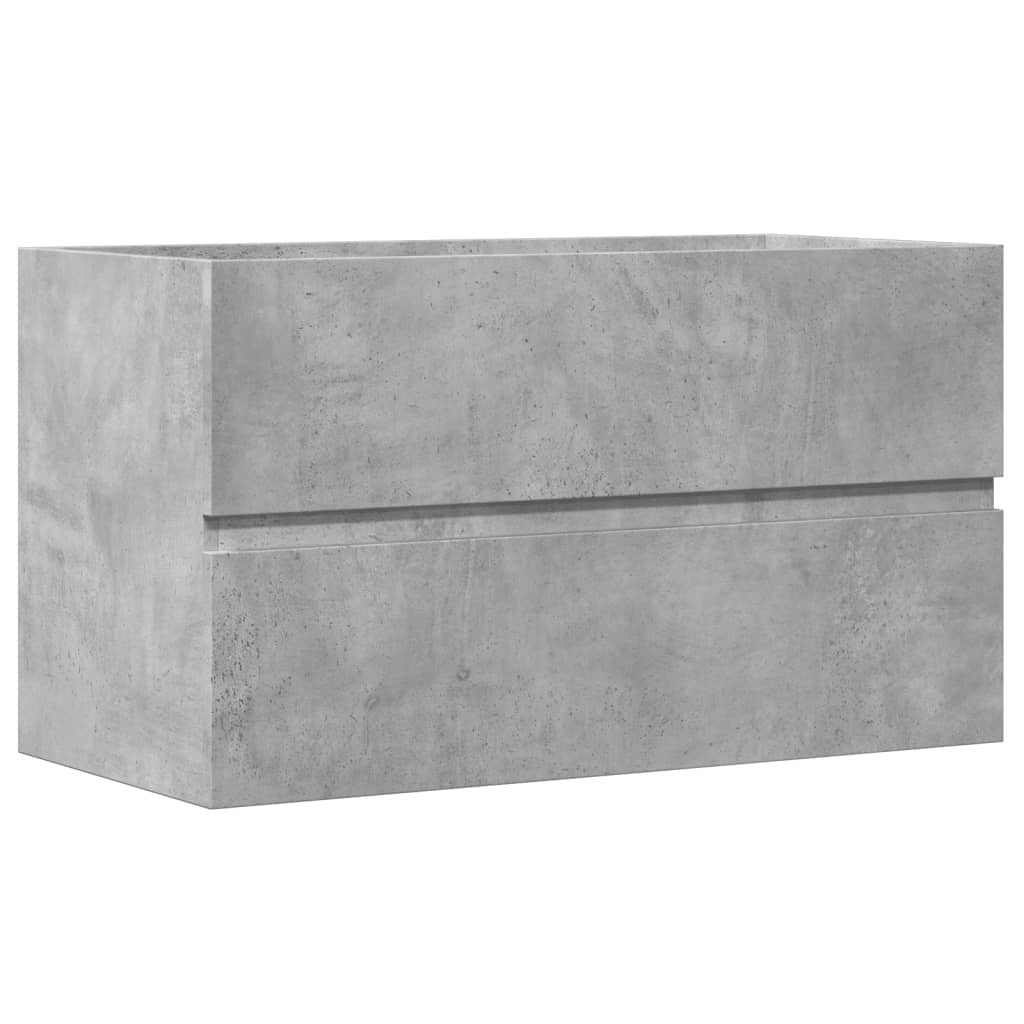 Ormarić za umivaonik boja betona 90x38,5x45cm konstruirano drvo