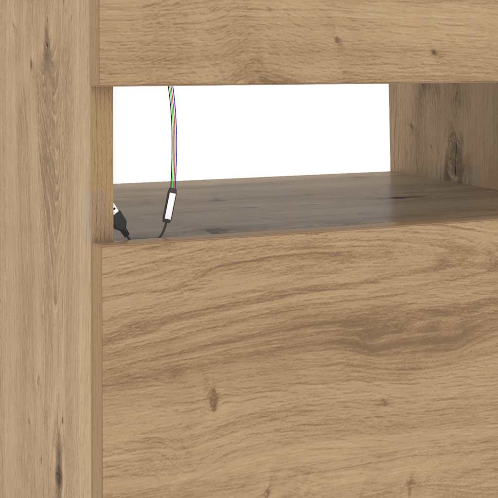 TV ormarić LED boja hrasta 90x35x40 cm konstruirano drvo
