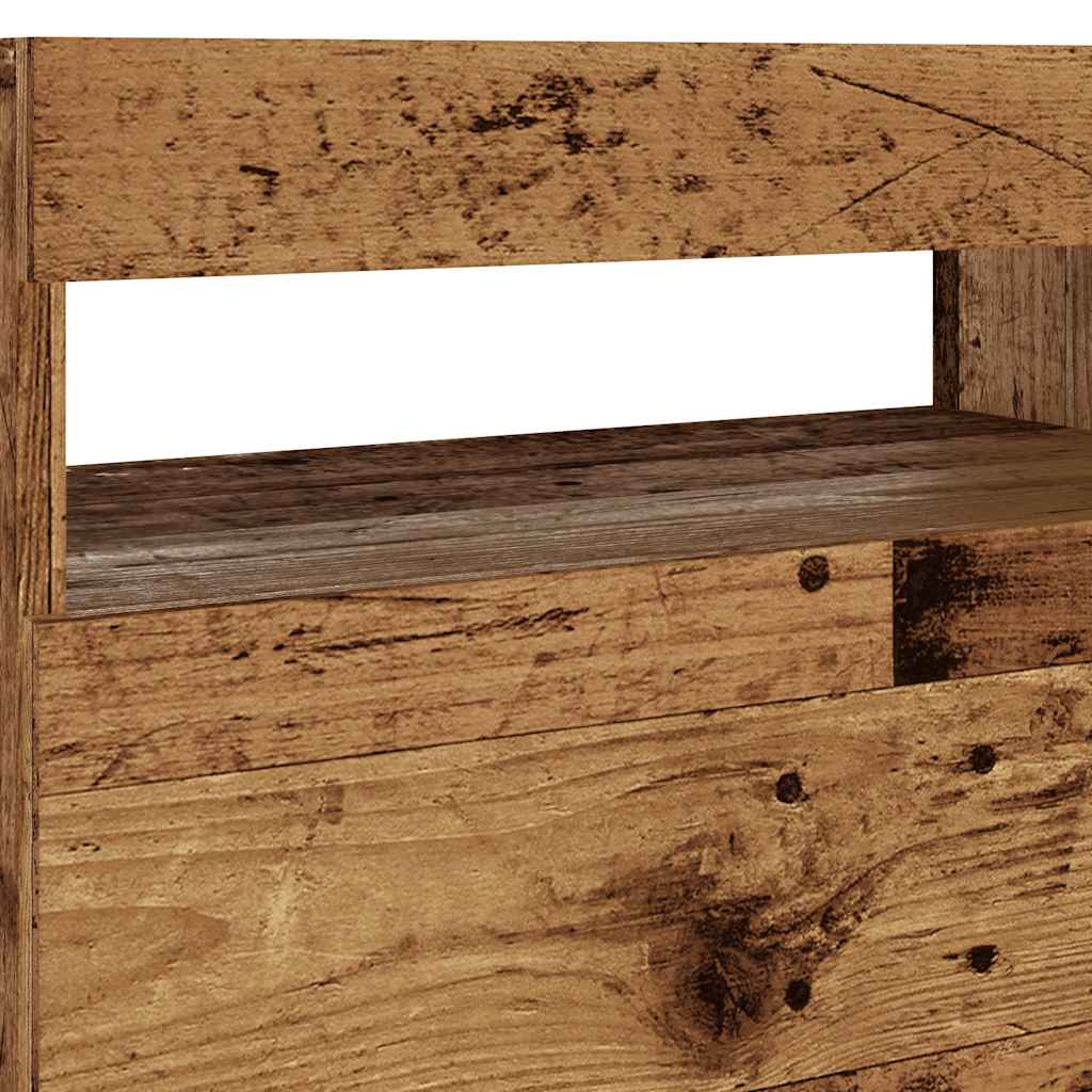 TV ormarić s LED svjetlima staro drvo 60x35x40 cm