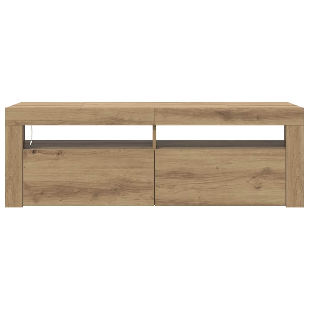 TV ormarić LED boja hrasta 120x35x40 cm konstruirano drvo