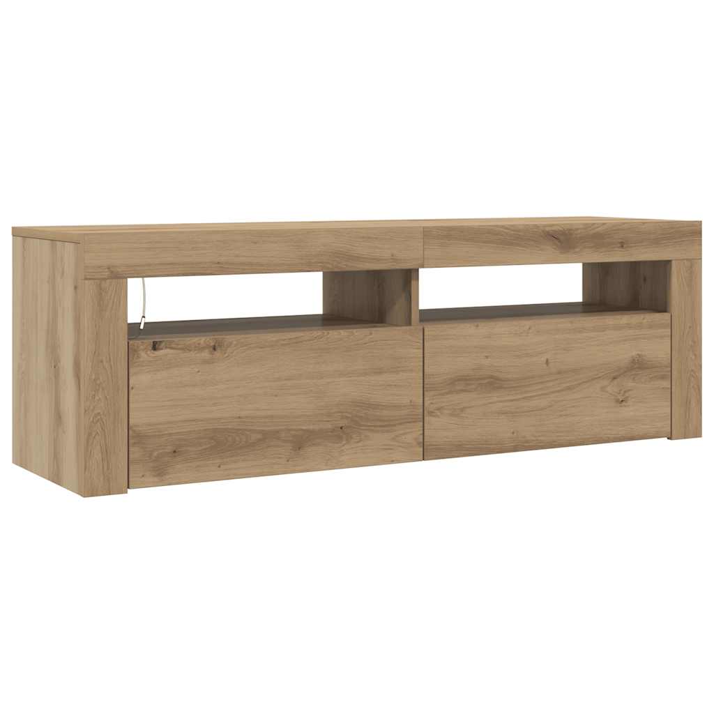 TV ormarić LED boja hrasta 120x35x40 cm konstruirano drvo