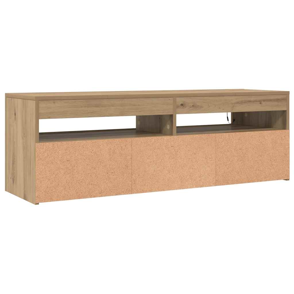 TV ormarić LED boja hrasta 120x35x40 cm konstruirano drvo