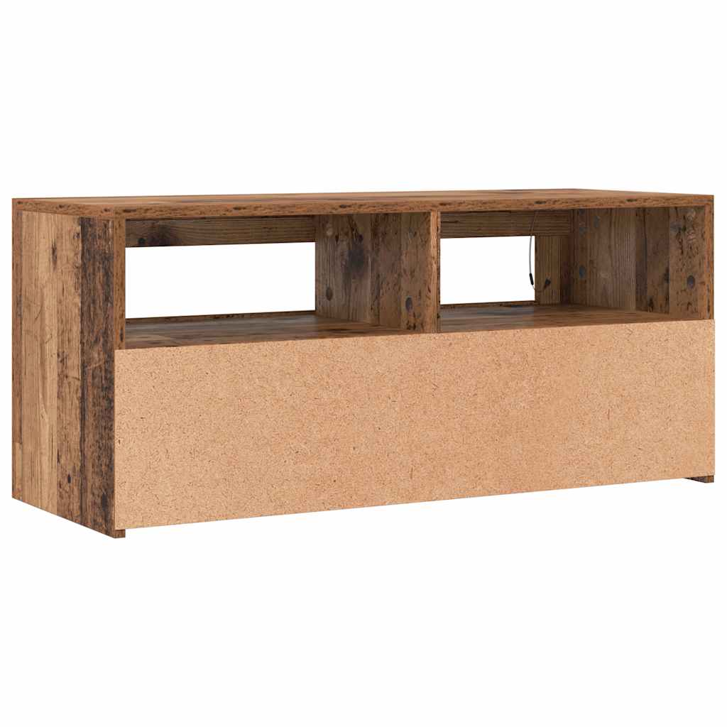 TV ormarić LED boja staro drvo 90x35x40 cm konstruirano drvo