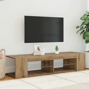 TV ormarić s LED svjetlima Artisan hrast 135x39x30 cm