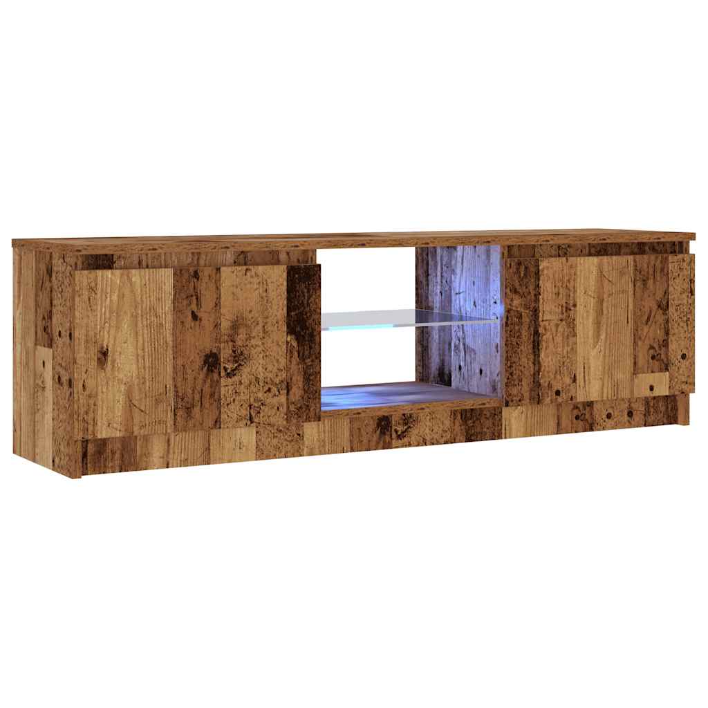 TV ormarić LED boja drva 120x30x36 cm konstruirano drvo