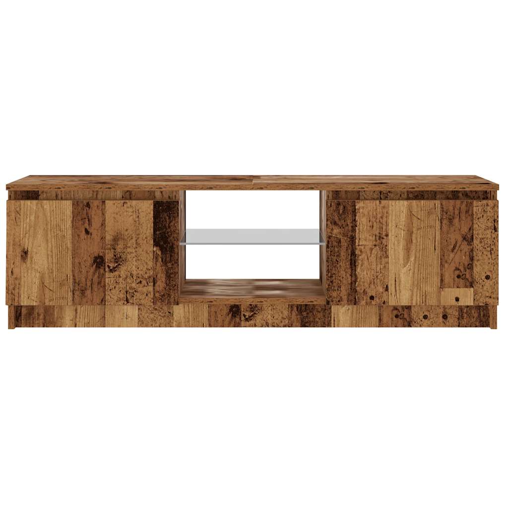 TV ormarić LED boja drva 120x30x36 cm konstruirano drvo