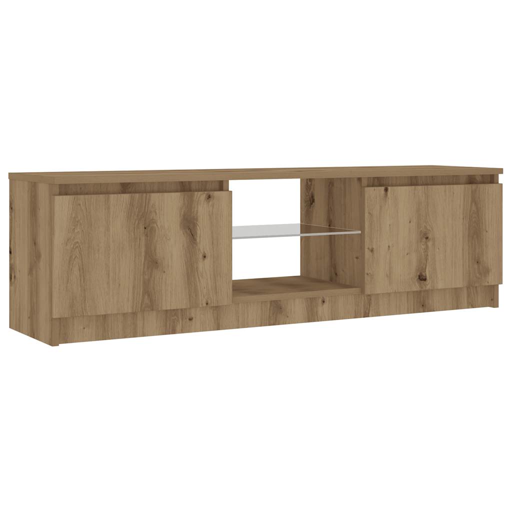 TV ormarić LED boja hrasta 120x30x36 cm konstruirano drvo