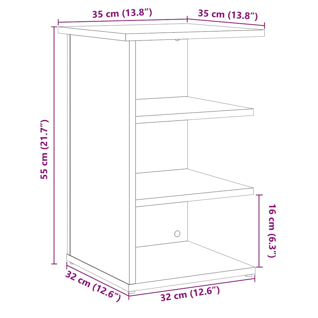 Komoda staro drvo 35x35x55 cm konstruirano drvo