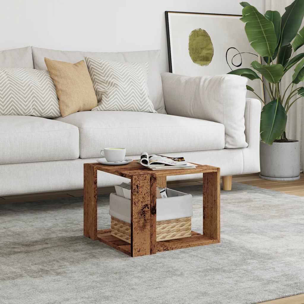 Stol za kavu staro drvo 40x40x30 cm konstruirano drvo