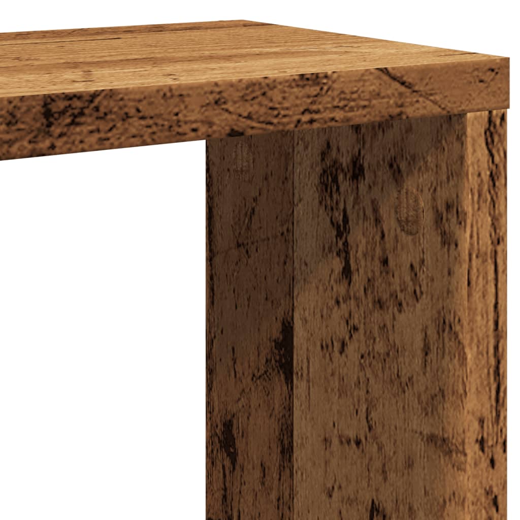 Kockaste zidne police 4 kom boja staro drvo 30x15x30 cm drvene