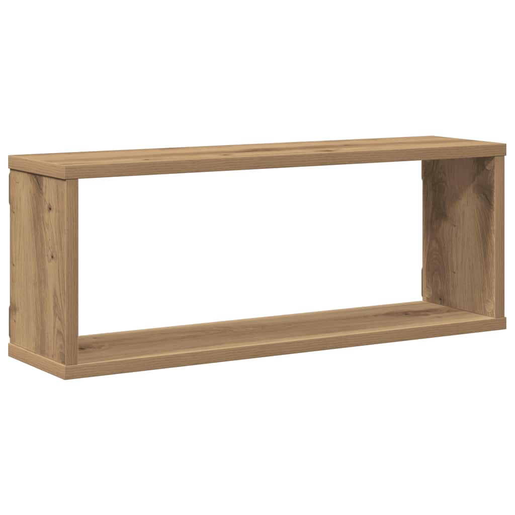 Zidne kockaste police 4 kom Artisan hrast 60x15x23 cm