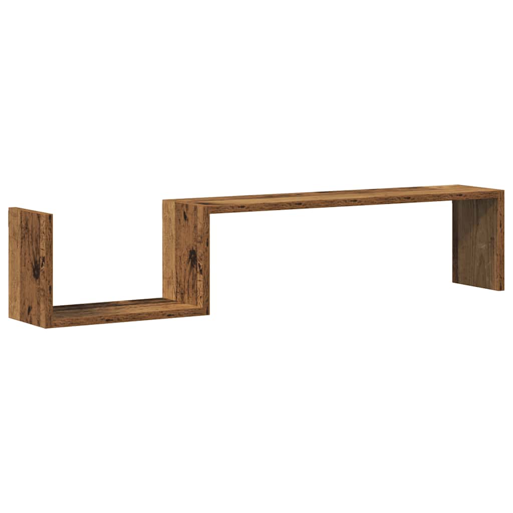 Zidne police 2 kom staro drvo 100x15x20 cm konstruirano drvo