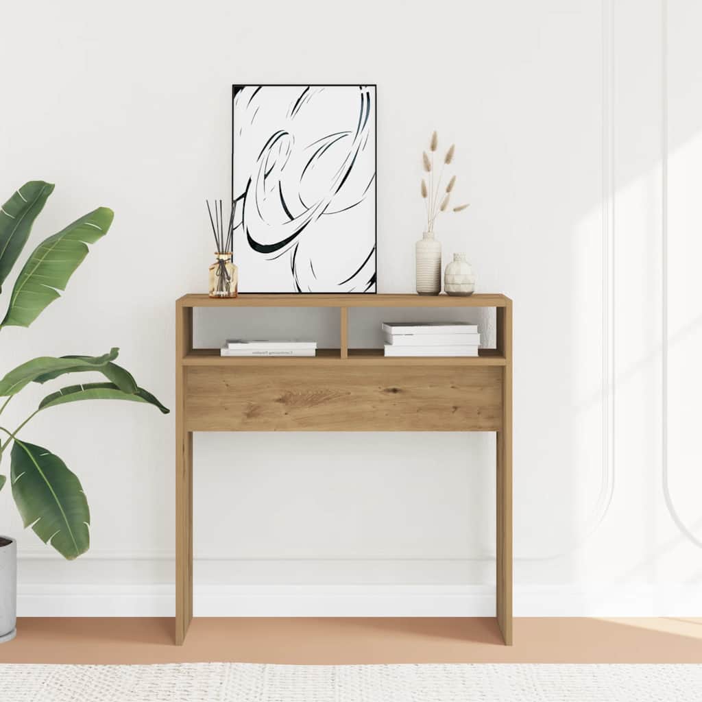 konzolni stol Artisan hrast 78x30x80 cm konstruirano drvo