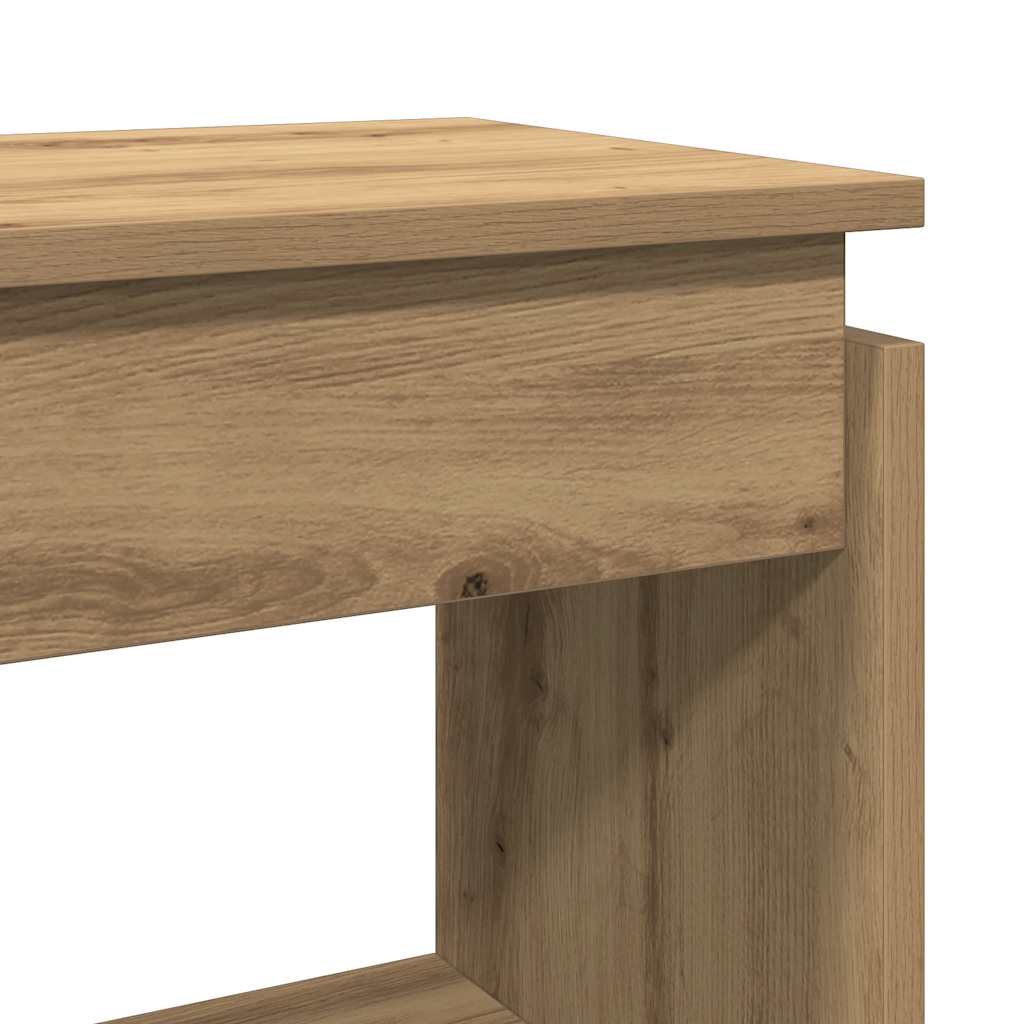 Konzolni stol Artisan hrast 80x30x80 cm konstruirano drvo