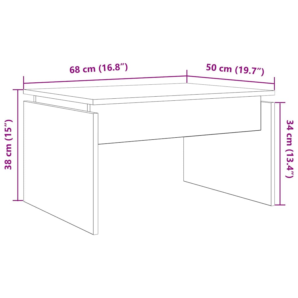 Stol za kavu staro drvo 68 x 50 x 38 cm od iverice